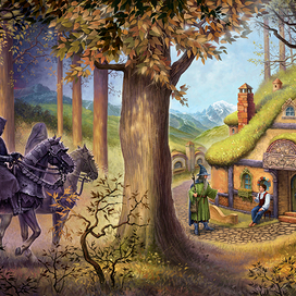 Обложка к книге Д. Толкиена "Властелин колец. Братство кольца"