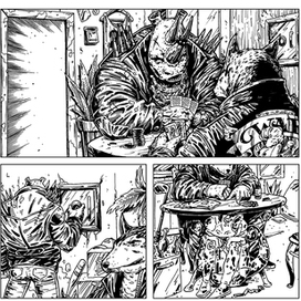 Комикс для бара с животными