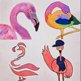 Фламинго стилизация