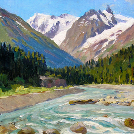 Домбай. Этюд