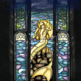 Витраж с русалкой
