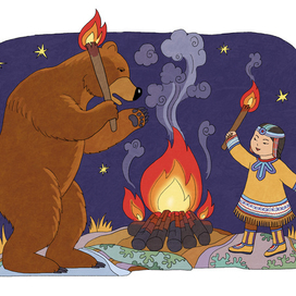 Девочка и медведь