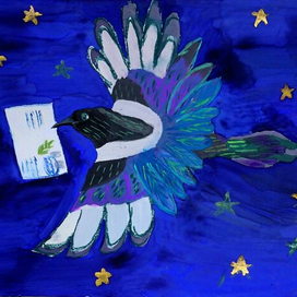 сорока с письмом