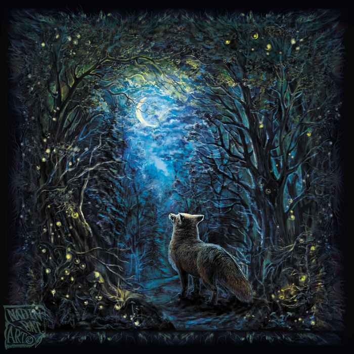"Вещий лес" .Иллюстрация 5 к диску. Лиса в ночи.