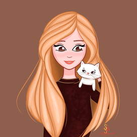 Девушка с котом