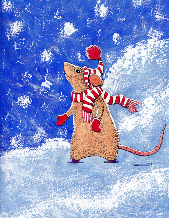 Мышка и снег. 