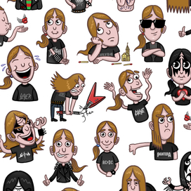 Стикеры для ВКонтакта, набор "Металий"