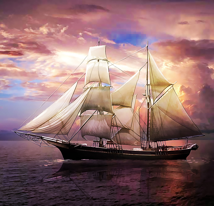 иллюстрация для энциклопедии корабль