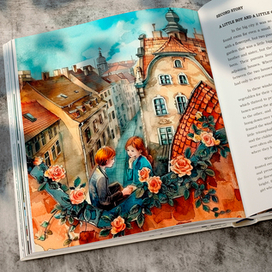 Иллюстрация для детской книги, Кай и Герда