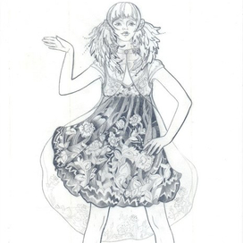 Эскиз платья (2015 г.)