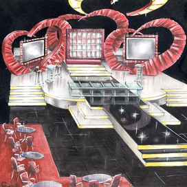 эскиз декорации для ТВ 5 канал "Ночь домино"