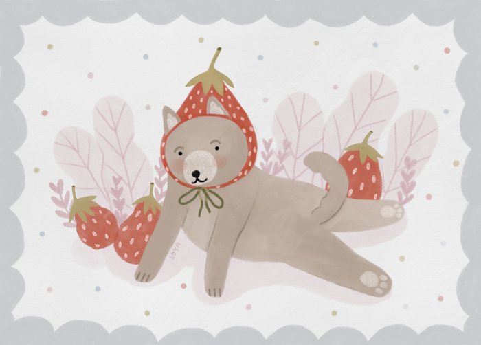 Strawberry dog