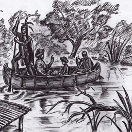 Иллюстрация к рассказу Э.Хемингуэя "Индейский поселок"
