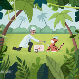 Айболит и тигренок