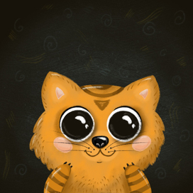 Котик с широко просящими глазами 