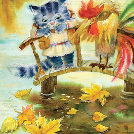 Кот и Петух))