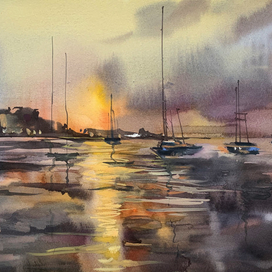 Закат в порту