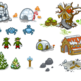 Game Santa Defence - элементы игры