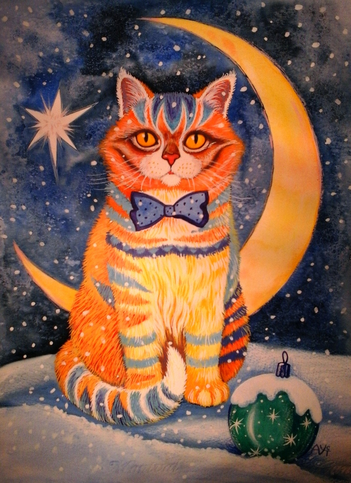 Кот Новогодний