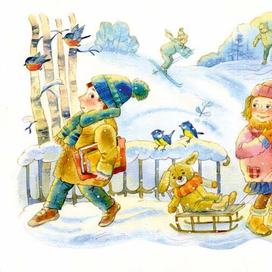 Агния Барто "Я домой по улице с книжками иду..."