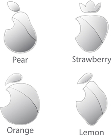 Логотипы с фруктами