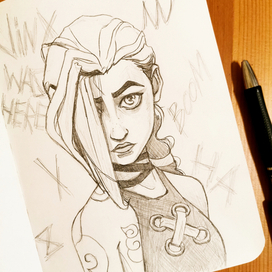 Грустный взгляд Джинкс