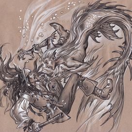 Капитан Джек Воробей и русалки Карибского моря.