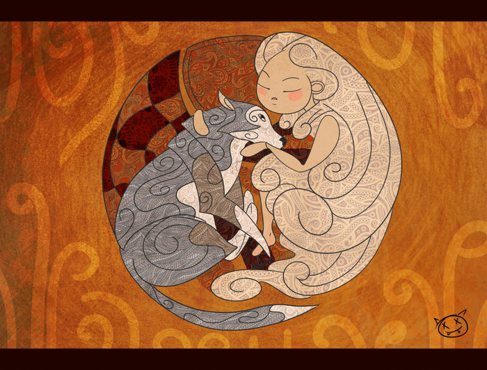 Графика в стиле Тома Мура