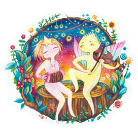 Иллюстрация к сказке Т.Рябинской "Болотный Огонёк"