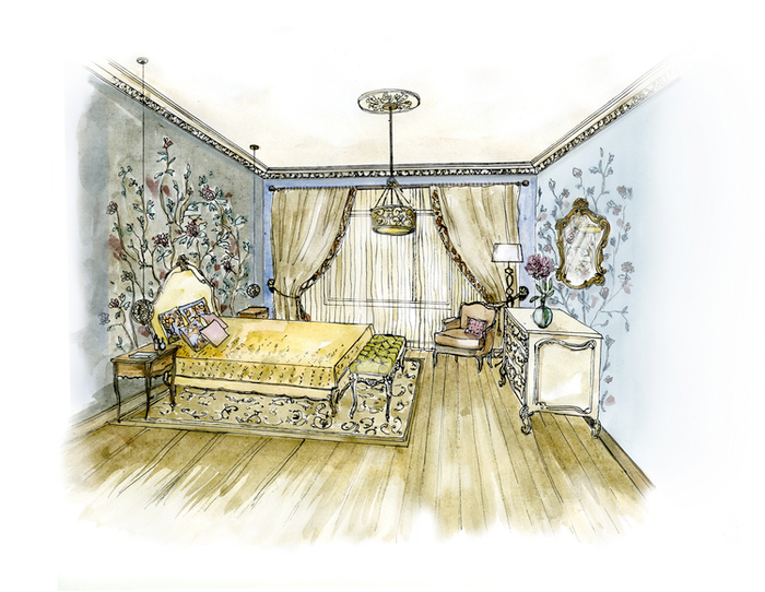 интерьер спальни