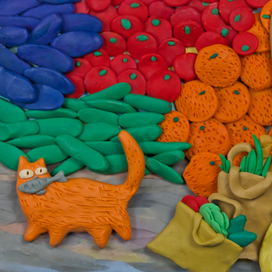 Кот на рынке