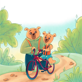 Новый красный велосипед