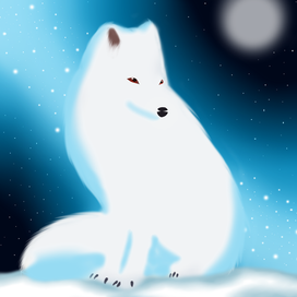 Белая лисичка