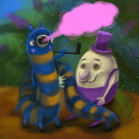 Синяя гусеница