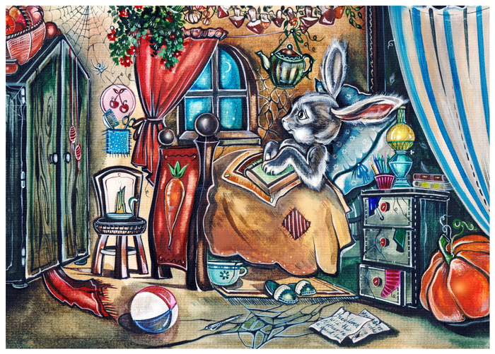 Для сборника детских сказок " Приключения Барсука и Кролика"