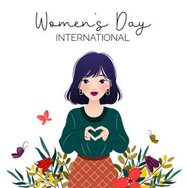 Открытка "International Women's Day".