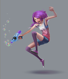 bubble gun girl