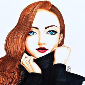 Портрет рыжеволосой девушки