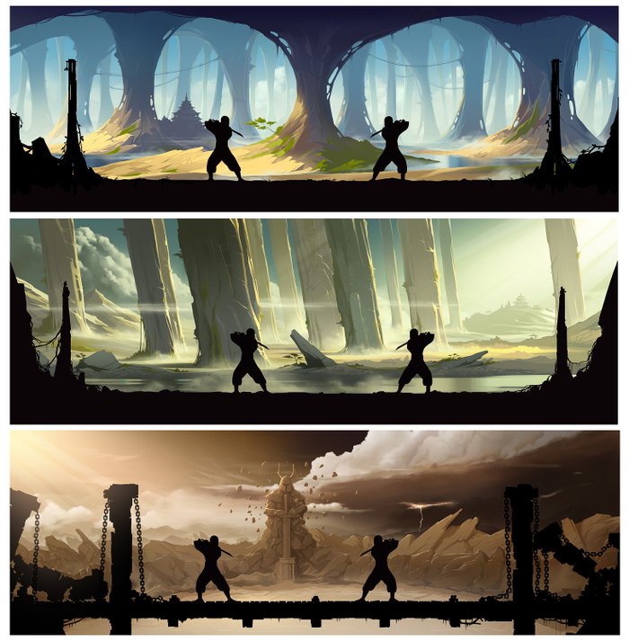 Фоны для игры Shadow fight