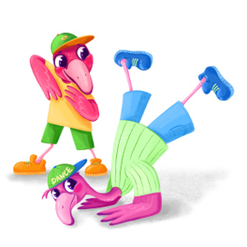 Фламинго танцуют 