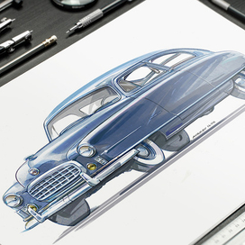 Иллюстрация автомобиля Nash Ambassador 1950