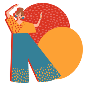 Простая иллюстрация набор Девушки баннеры для текста