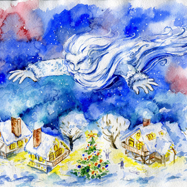 Иллюстрация к зимней сказке.