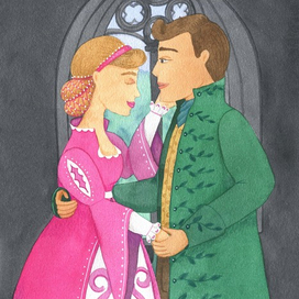 Принц и принцесса у окна
