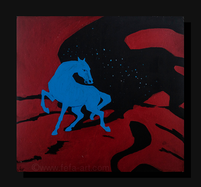 Синяя лошадь