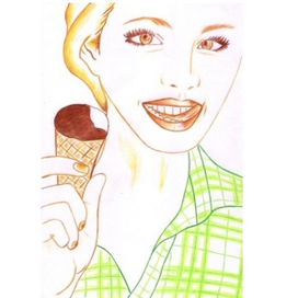 Девушка с мороженым