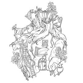 Раскраска. Ёжики