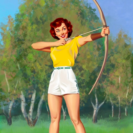 Девушка в стиле pin up