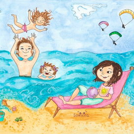 Семья у моря