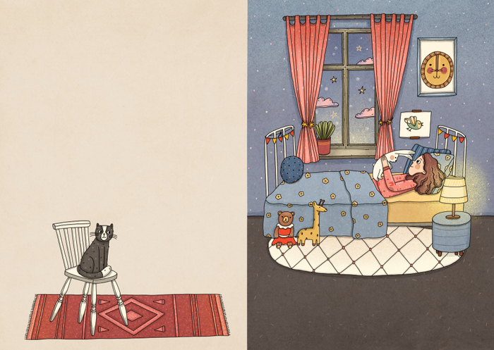 Разворот для детской книжки про сны